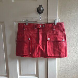 We The Free Vegan Leather Mini Skirt
